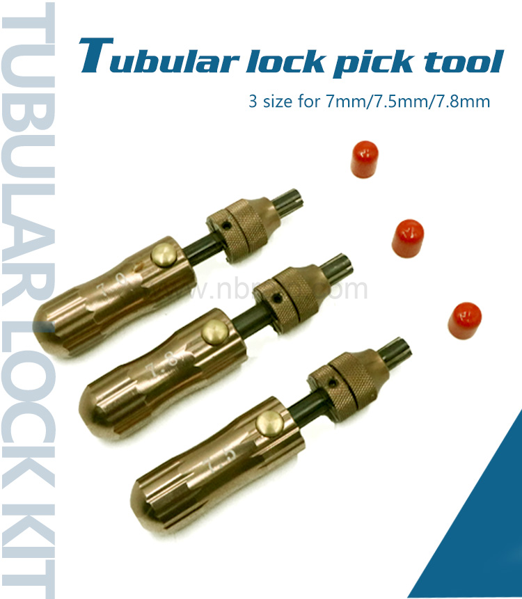 Adjustable Tubular Smith Pick Tool Lock 1 PCS 7 Pins Tubular Lock Kit with a Mode