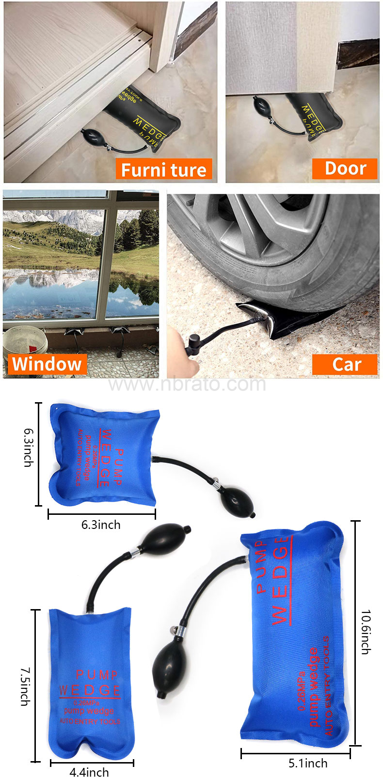 Strong Commercial Grade Professional Leveling Kit car Air Pump Wedge professional Bag
