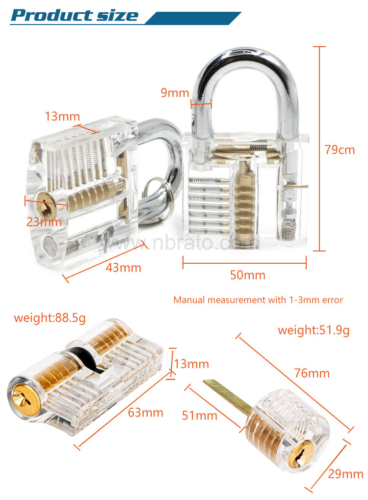 Mini lock creative transparent lock luggage lock customized support the development of logo