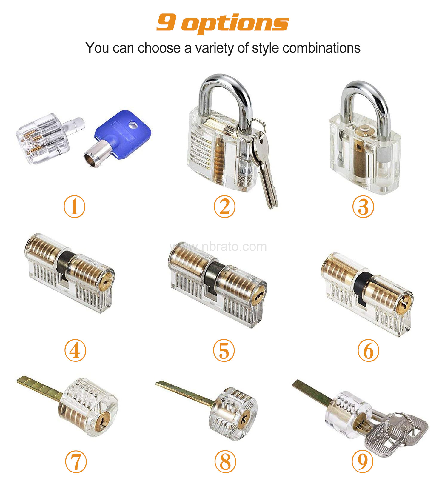 Mini lock creative transparent lock luggage lock customized support the development of logo