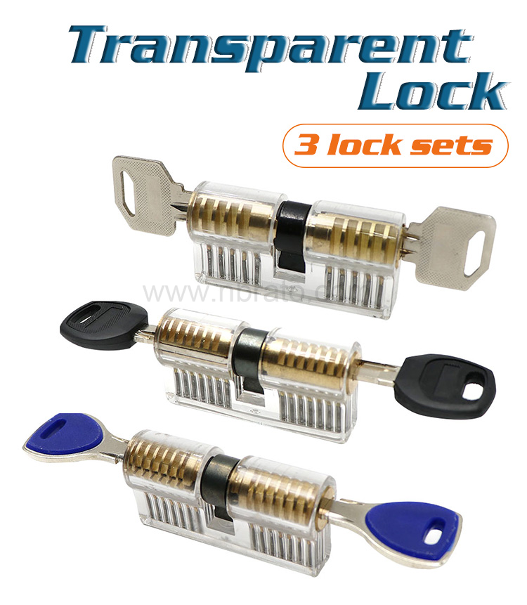 Acrylic Material Shell Clear Padlock Waterproof Locksmith Training Transparent Practice Locks