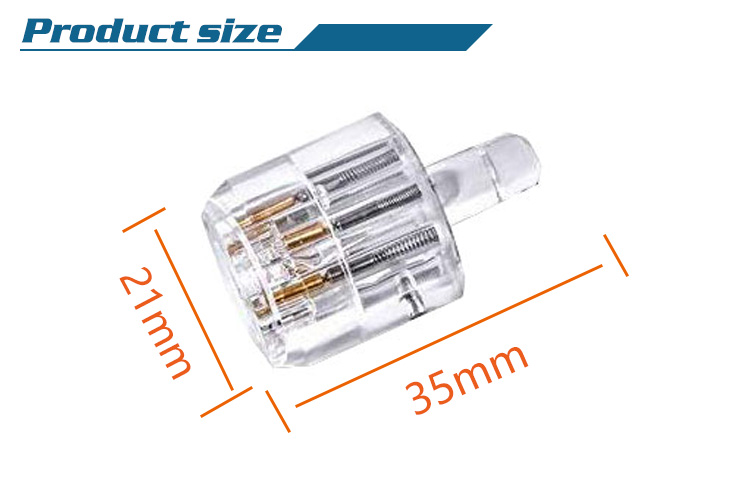 Practice Plum blossom Lock for Beginner and Pro Locksmiths Transparent Training Cutaway Crystal