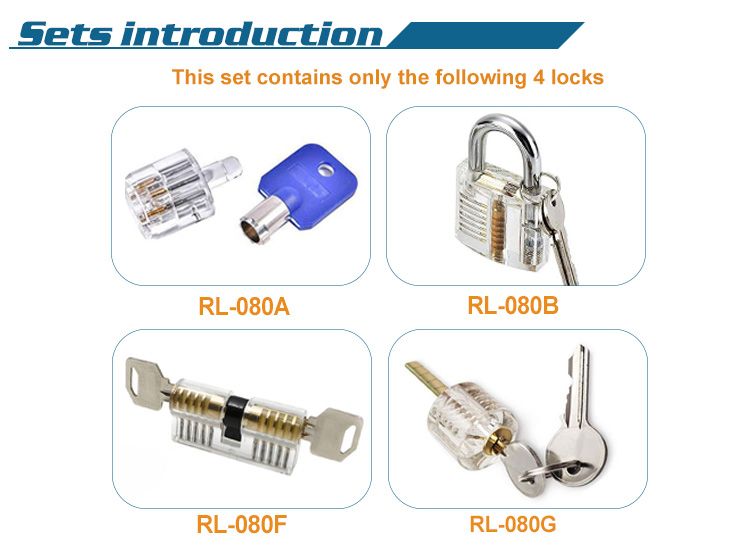 Training lock Professional Cutaway Inside view of Practice Keyed locks Skill Pick for Locksmith