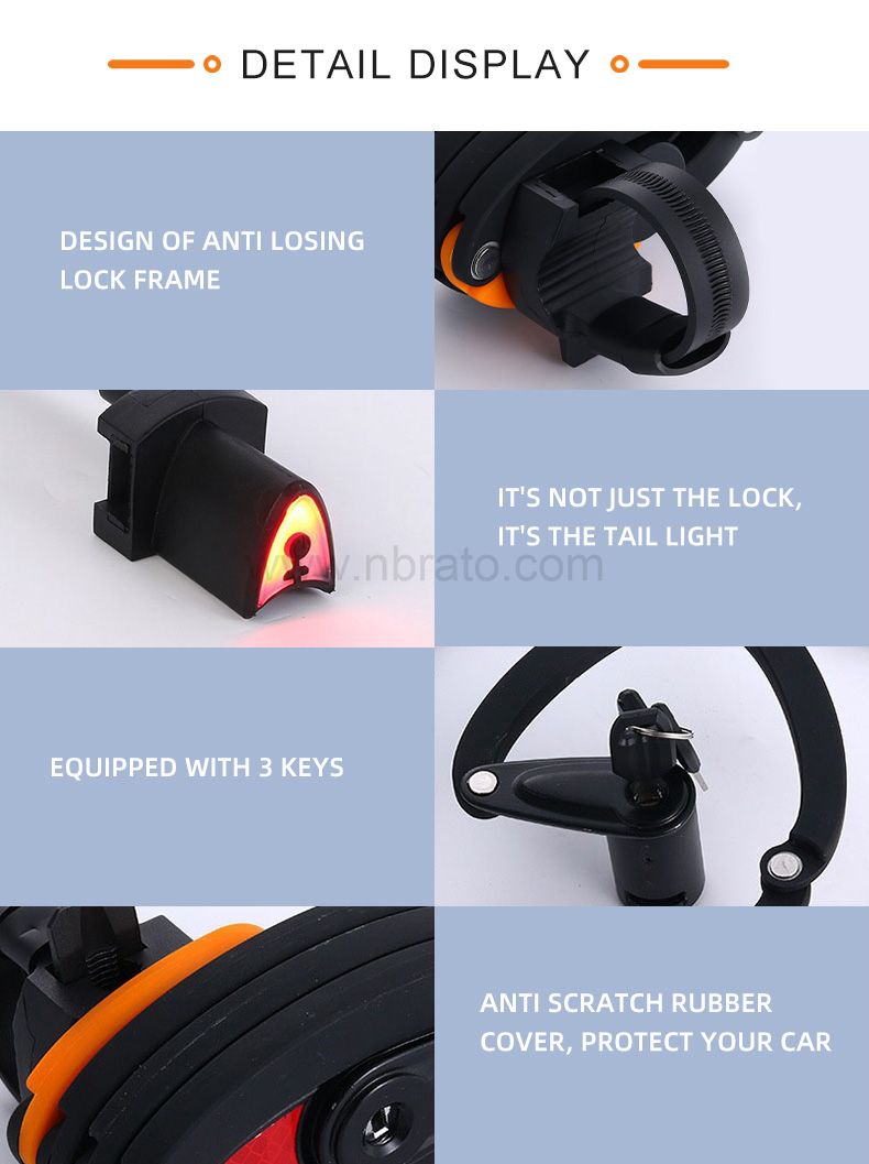 High Quality Foldable Scooter Bike Lock With 3 Keys Security wear-resisting Anti-theft Bicycle Lock