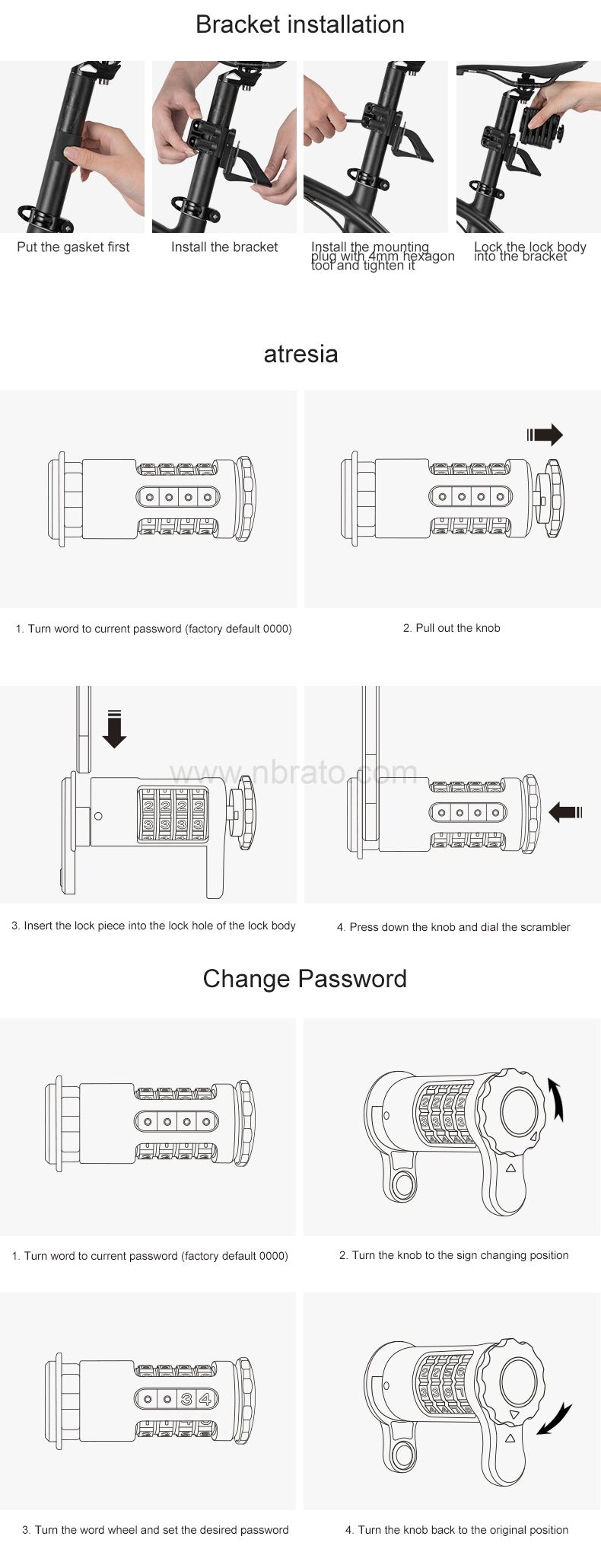 Folding Cube Bike Thickened Core Extended Chain easy-taking Anti-Violence Anti-Theft Bicycle Lock