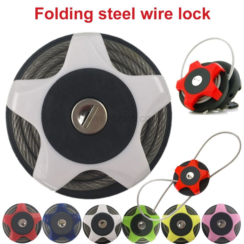 Light steel wire foldable Retractasafe Stretchable outdoor bicycle luggage helmet stroller lock