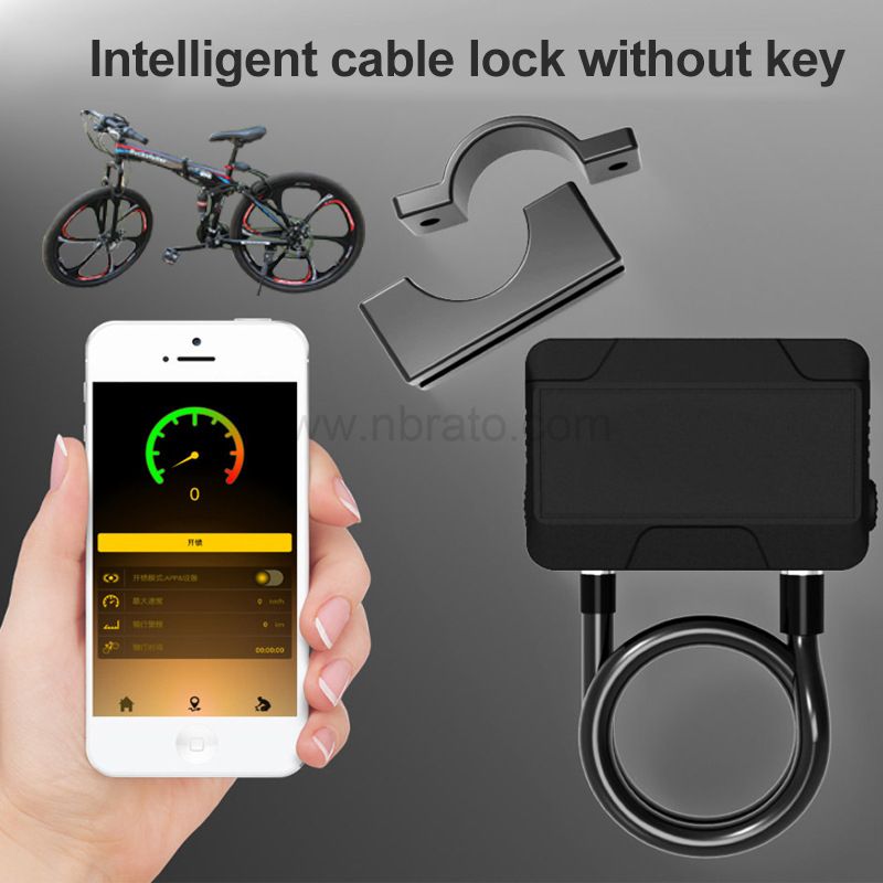 abrasion resistant foldable adjustable intelligent shared bicycle Security steel cable lock