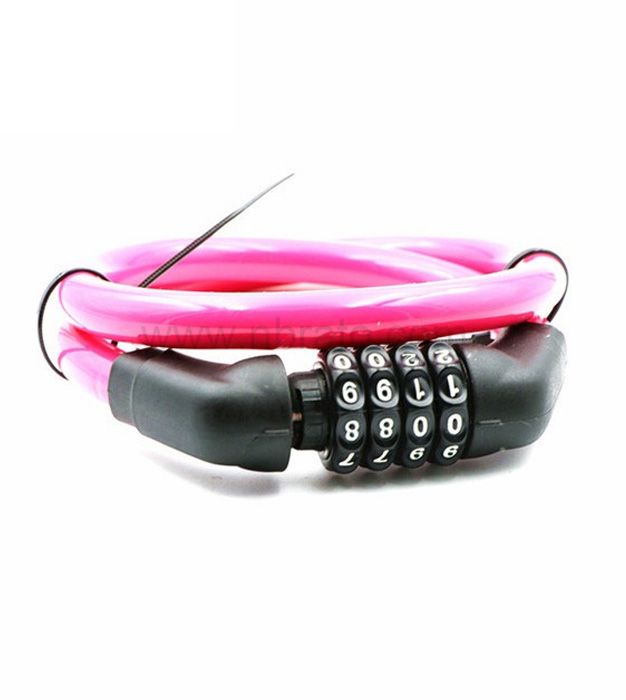 High quality Pink Kinds Bike Combination 4 Digits Chain Bicycle Lock