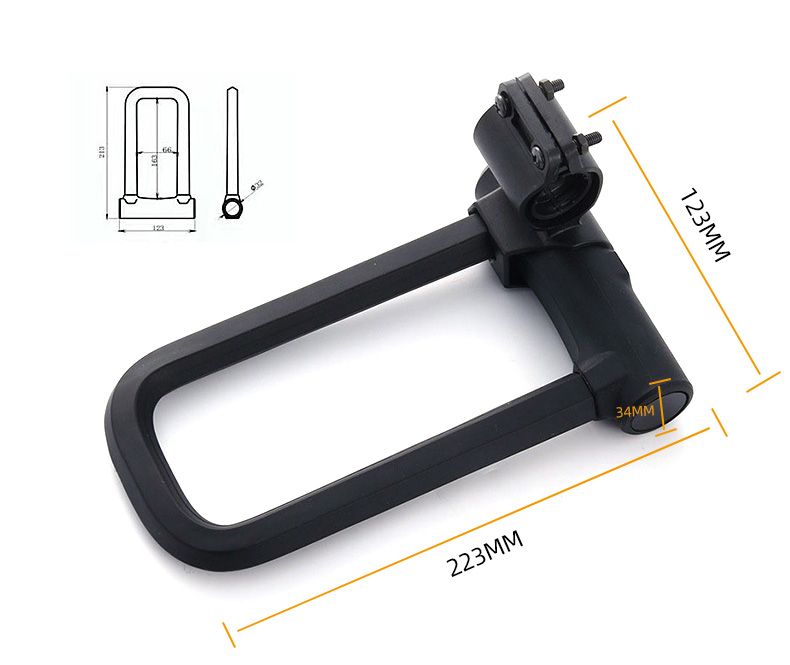 Bike Lock Set heavy duty keyed mounted bracket Bicycle U lock