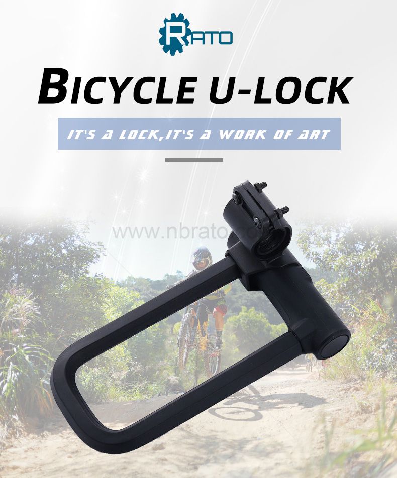 Bike Lock Set heavy duty keyed mounted bracket Bicycle U lock
