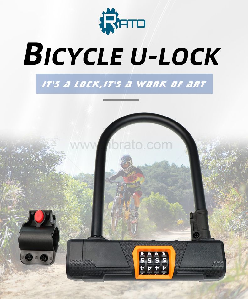 Anti theft Hardened steel Easy to install Mounting Heavy Duty Combination Bicycle u password Lock