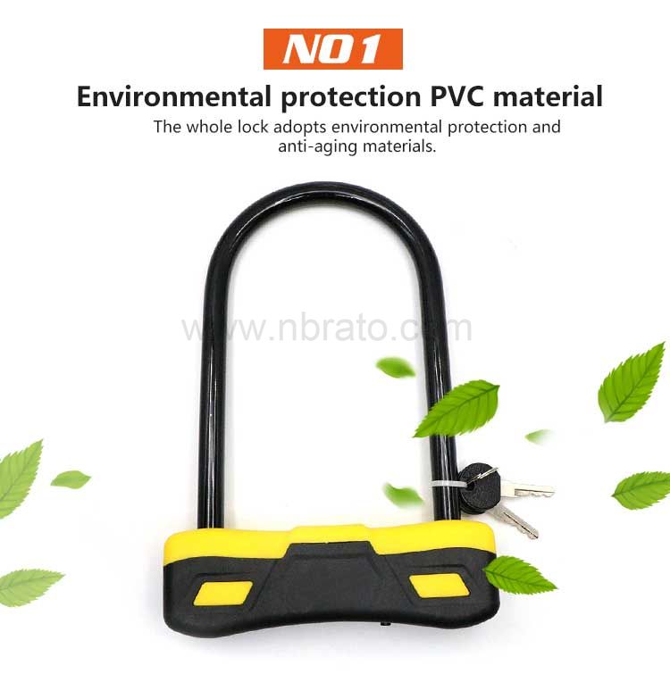 OEM LOGO Weatherproof Heavy Duty 25CM D Shape Shackle Electric Bicycle Lock