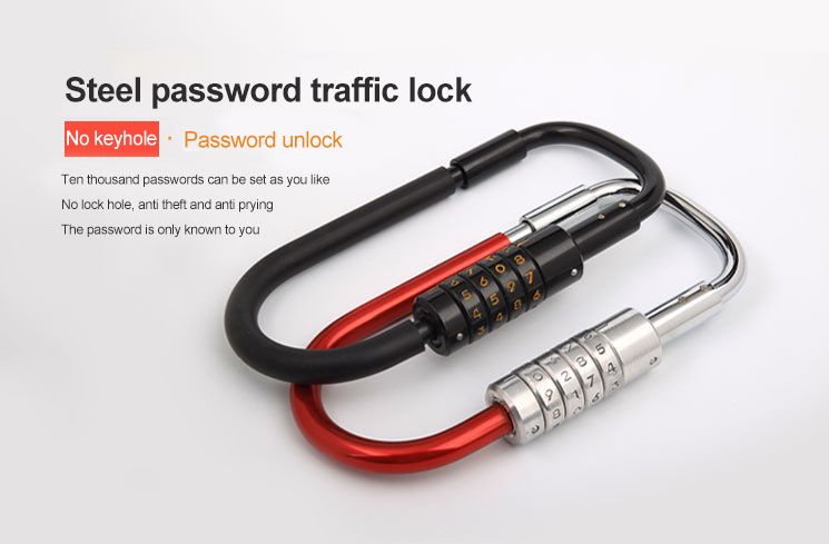 Heavy quality steel 4-digit password anti-theft and anti security shearing U-type bicycle lock