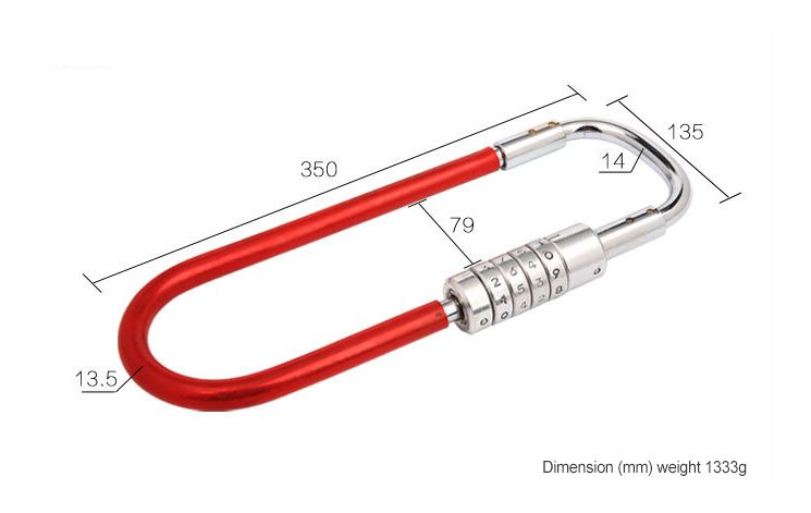 Heavy quality steel 4-digit password anti-theft and anti security shearing U-type bicycle lock