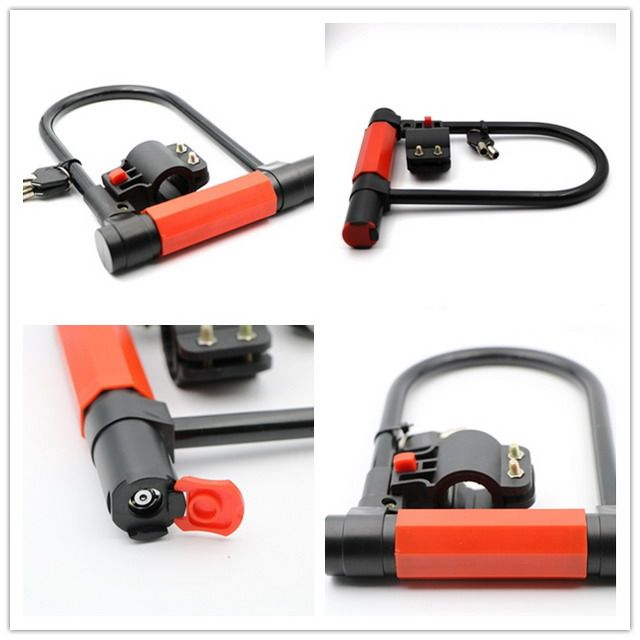 Anti-theft Heavy Duty Steel U type good quality bike lock with key