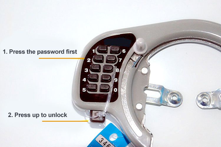 new pattern Bike sharing 4-digit password wear-resisting anti theft horseshoe fixed ring frame lock