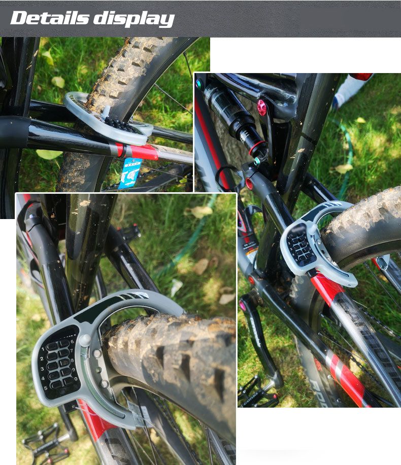 new pattern Bike sharing 4-digit password wear-resisting anti theft horseshoe fixed ring frame lock