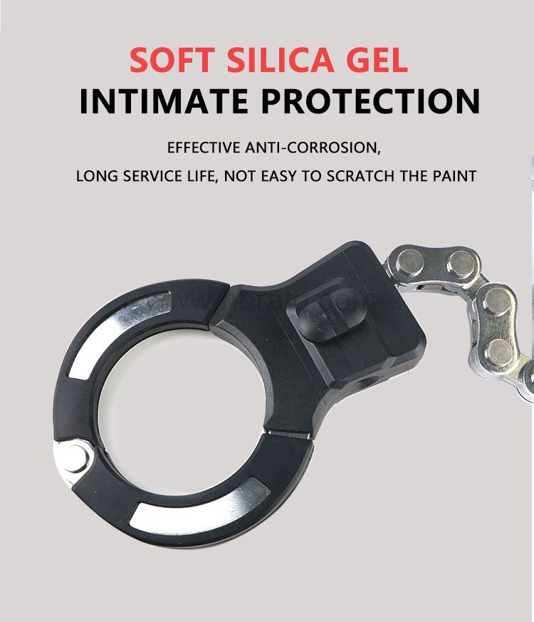 Hardened Steel Silicone Coated Handcuff Shape Security Guard Against Theft Heavy Duty Motorcycle bike E Scooter Lock