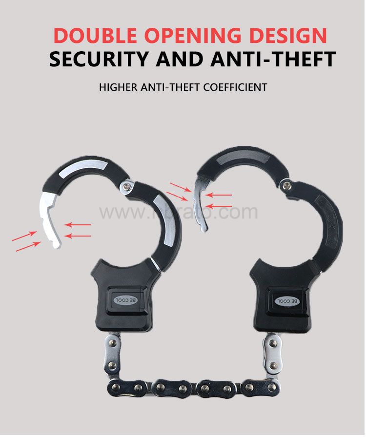 Hardened Steel Silicone Coated Handcuff Shape Security Guard Against Theft Heavy Duty Motorcycle bike E Scooter Lock