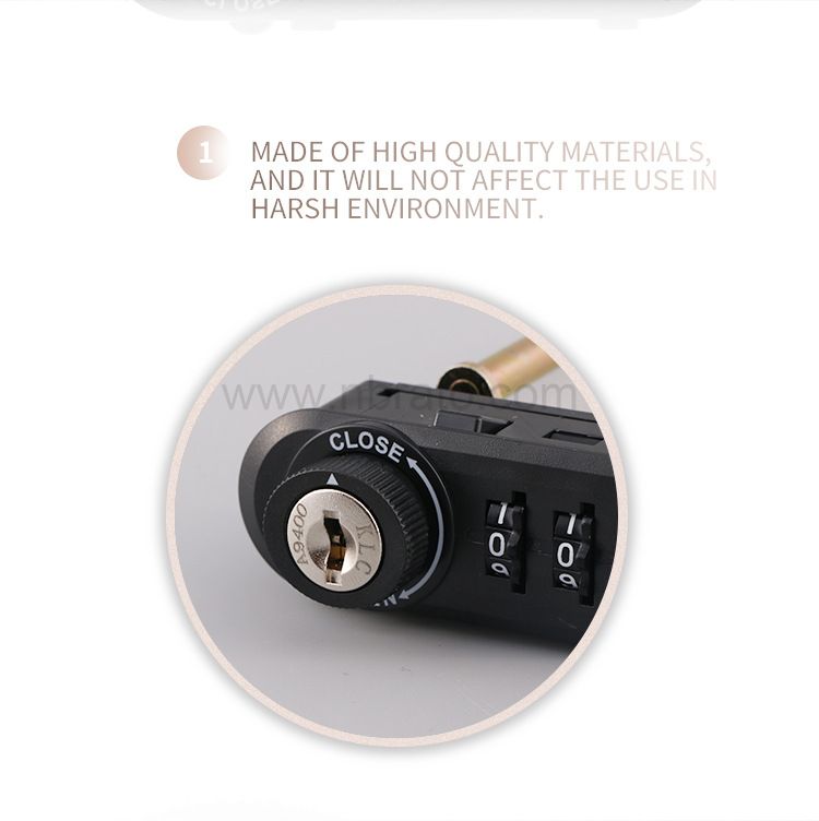 Anti-theft Circular arc 180 degree Master Key Black Zinc Alloy 4 Digital Mechanical Furniture Combination Cam Lock