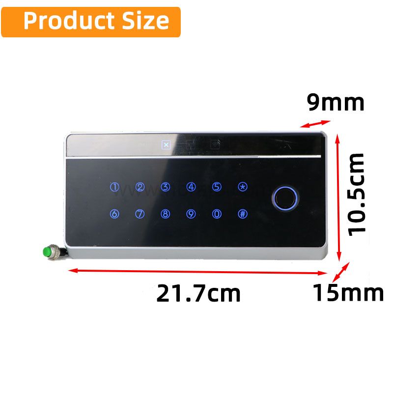 Rectangle Silver Biometric Electronic Safe Lock