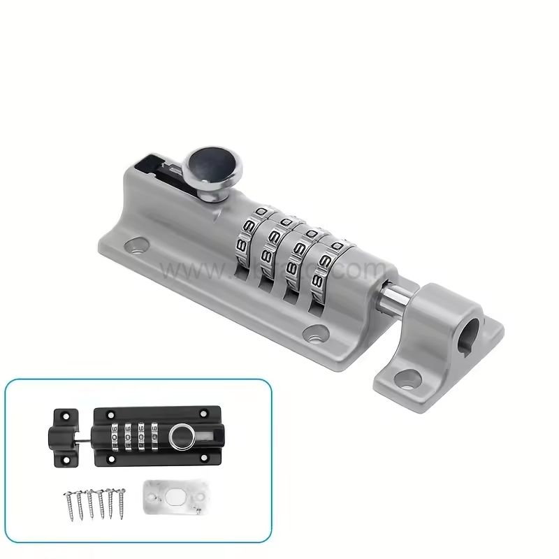 4 digit Combination Sliding Bolt Latch door combination bolt lock