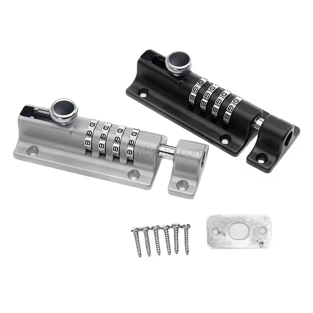 4 digit Combination Sliding Bolt Latch door combination bolt lock