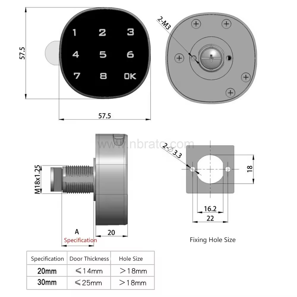 Keyless Smart drawer Electronic Cabinet Cam Lock