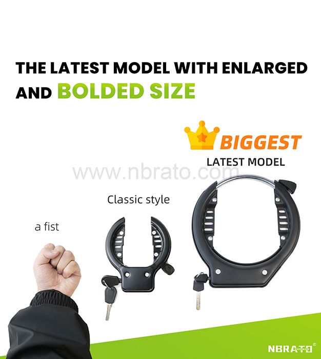 horseshoe mtb fat wheel fat Bike frame lock with keys