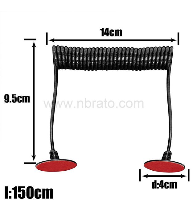 TV DVD Game Console Remote Keeper TV Remote Control Spring Cable Lock